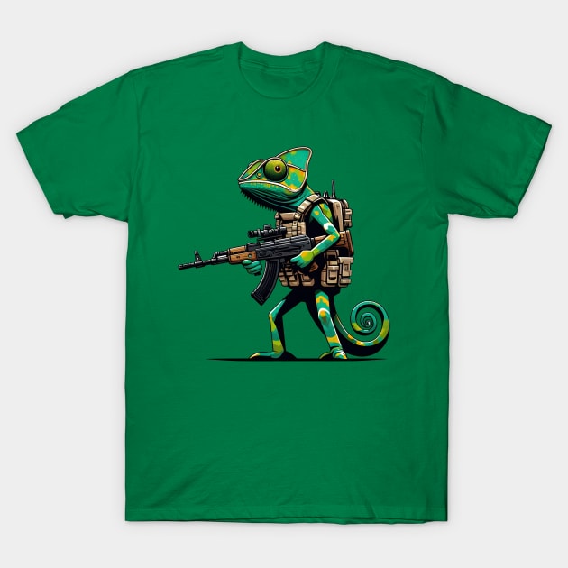 Tactical Cameleon Mastery Tee: Where Style Meets Stealth T-Shirt by Rawlifegraphic